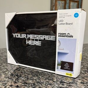 Room Essentials LED Letter Board in Black NEW